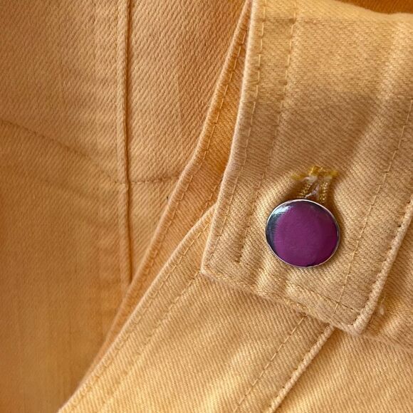 Yellow Jean Jacket by N Touch, size 1X - Picture 6 of 12